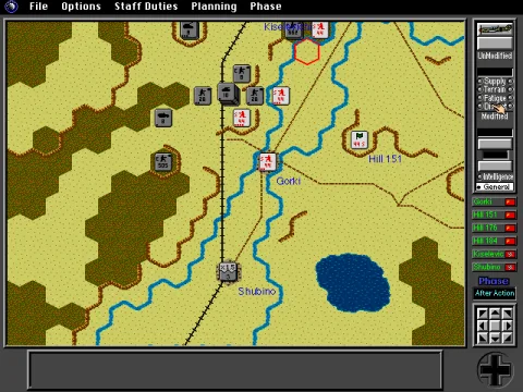 Operations menu in top right