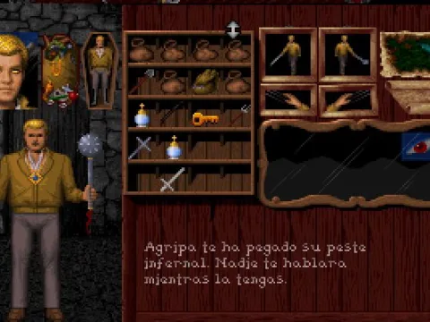 The inventory and status screen.