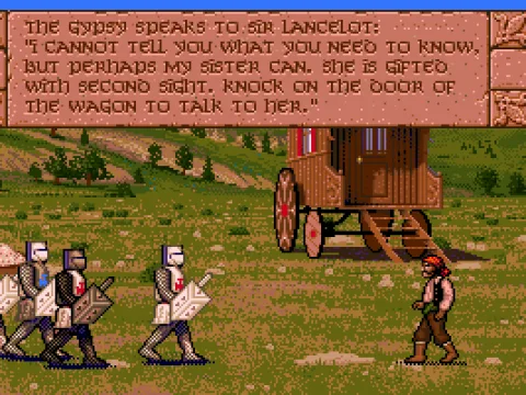 Speaking with a gypsy.