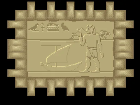 Animated sequence after one of Egyptian levels was completed in Egyptian mode