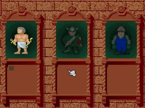 Selecting one of three modes: Egyptian, Norman, or Modern.