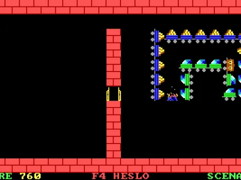 Asleep at the wheel, the engineer directs the train into itself!  Crash, bang, boom!