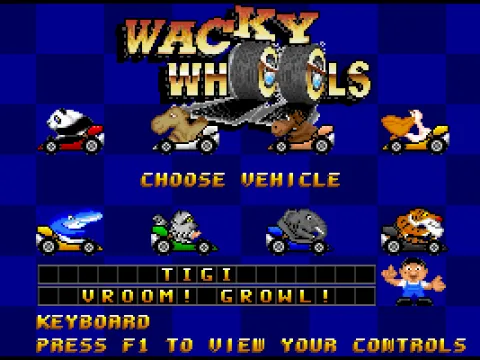 Character selection (it's probably easier if you're below the age of twelve)