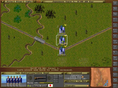 Japanese defense at the river delta.