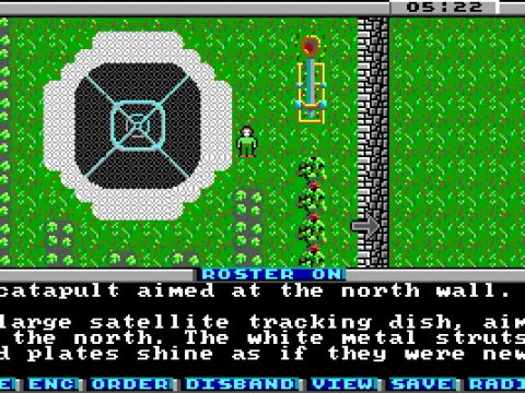 Standing next to a satellite dish (EGA)