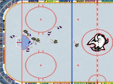 Bruins are attacking (top-down view)