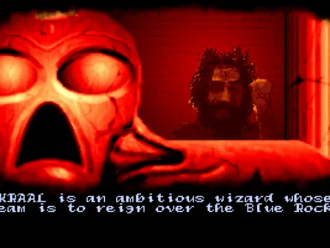 Kraal, the evil sorcerer (from the intro)