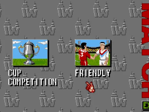 Selecting a game type.