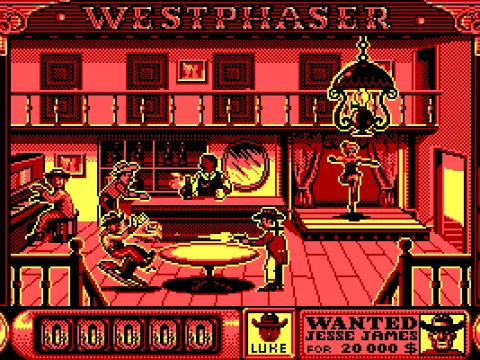 Fighting breaks out at the saloon (EGA)