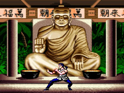 Posing in front of the altar