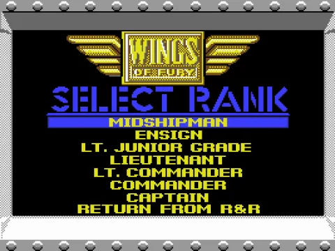 Choosing your rank to determine your mission.