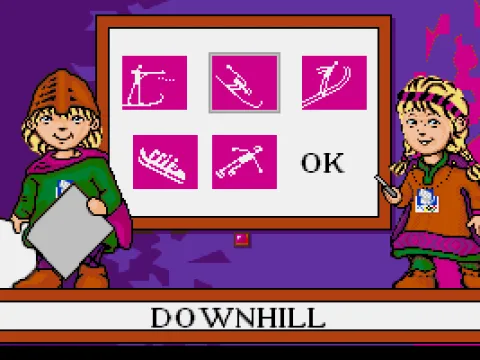 Selecting the games you want to compete in. Each of the squares represents a different type of competition. Clicking on one will change it to a different style.
