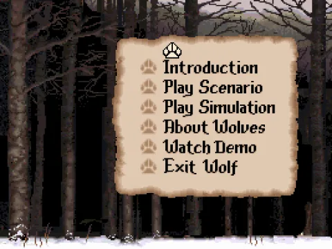 Main menu