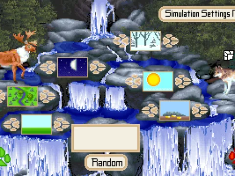 Starting a new game in the Simulation mode: choose the simulation options