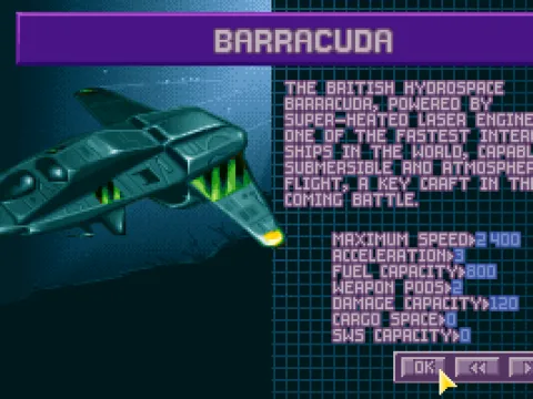 Barracuda, your primary intercept and combat craft
