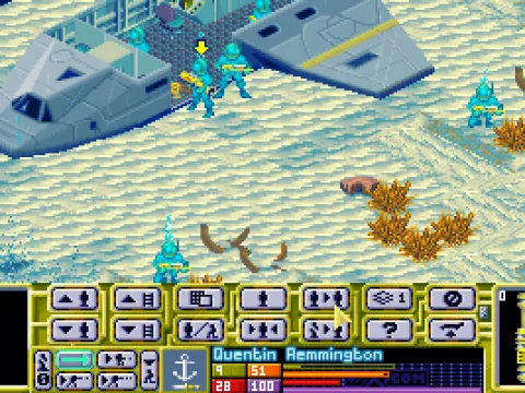 Your aquanauts leave the ship cautiously in this undersea mission