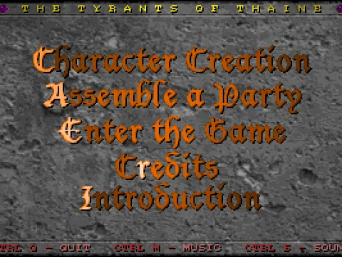 Main Menu