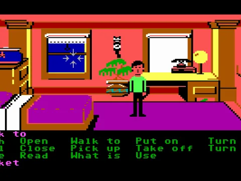 Zak's bedroom -- lots of action, but not the kind he'd like! (Lo-res)