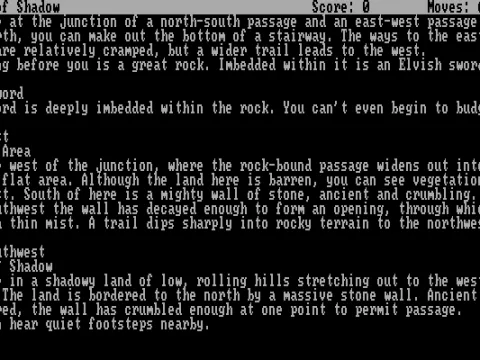 A sword in the stone and some footsteps approaching...