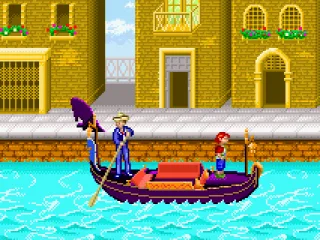 Re-creation of Venice. Nice boat.