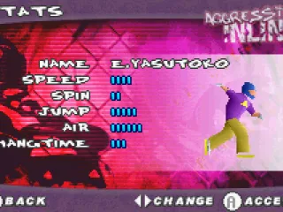 Character selection.