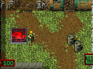 The red symbol are points to save the game.