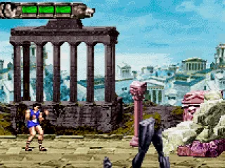 At the beginning of each level you are a little weakling ;)