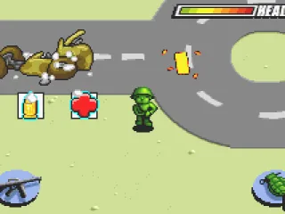 Destroying the truck yields much needed extra weapons and health