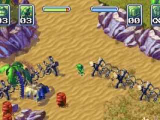 Shooting the red barrels causes them to explode.