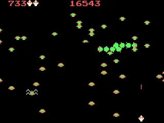 Centipede - Destroy the centipede and any spiders crawling around