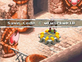 Jump on these pedestals to get a 'save code.'