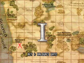 First map, where adventure starts. Town of Baldur's Gate