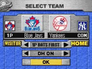 Choose your matchup, and set up a few game options.