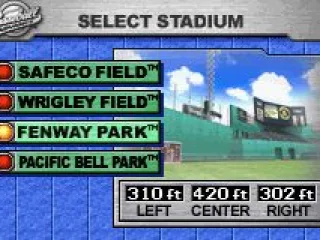 There are four different stadiums to choose from with dimensions based on their real-life counterparts.