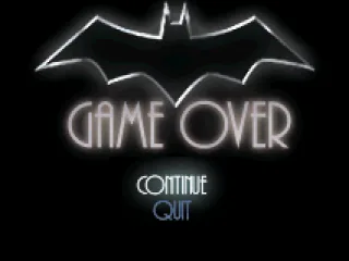 Game Over screen.