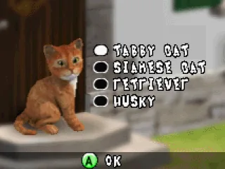 Choose what type of pet to have.