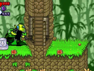 Only the larger Bionicle can activate the switch.