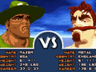 Introduction screen: Major vs. Royal