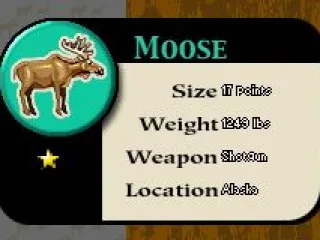 The game gives you stats on every animal you bag.