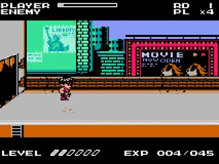 Mighty Final Fight: using the rooftops to get through.
