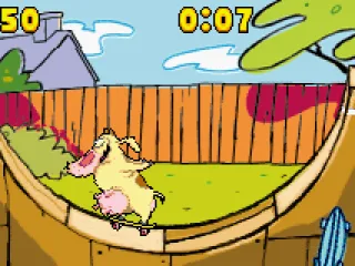 The skating mini-game similar to the one in California Games, though much more simple, as you can get perfect score every time you play it.