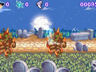 A ghost enemy on the screen.