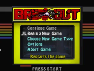Breakout Main Menu