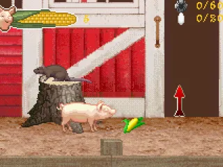 Pick up corn to replenish health.