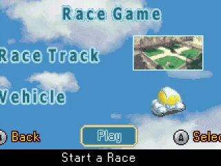 Race Game Menu