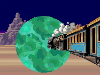 Train being engulfed by the portal