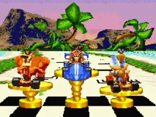 The podium shows the current winners.