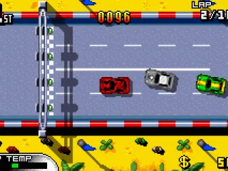 Try to stay ahead as you race around the track