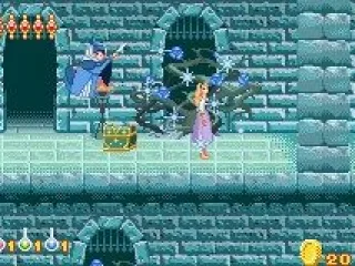 Aurora calls on the fairy Merryweather to help clear doorways of thorny vegetation.