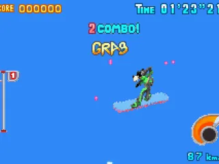 Goofy does an air trick